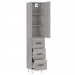 vidaXL Dulap înalt, gri sonoma, 34,5x34x180 cm, lemn prelucrat