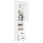 vidaXL Dulap înalt, alb, 34,5x34x180 cm, lemn prelucrat vidaXL Dulap înalt, alb, 34,5x34x180 cm, lemn prelucrat