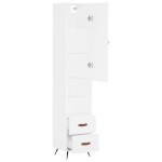 vidaXL Dulap înalt, alb, 34,5x34x180 cm, lemn prelucrat vidaXL Dulap înalt, alb, 34,5x34x180 cm, lemn prelucrat