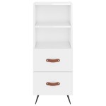 vidaXL Dulap înalt, alb extralucios, 34,5x34x180 cm, lemn prelucrat vidaXL Dulap înalt, alb extralucios, 34,5x34x180 cm, lemn prelucrat