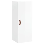 vidaXL Dulap înalt, alb extralucios, 34,5x34x180 cm, lemn prelucrat vidaXL Dulap înalt, alb extralucios, 34,5x34x180 cm, lemn prelucrat