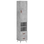 vidaXL Dulap înalt, gri beton, 34,5x34x180 cm, lemn prelucrat vidaXL Dulap înalt, gri beton, 34,5x34x180 cm, lemn prelucrat