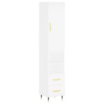vidaXL Dulap înalt, alb, 34,5x34x180 cm, lemn prelucrat vidaXL Dulap înalt, alb, 34,5x34x180 cm, lemn prelucrat