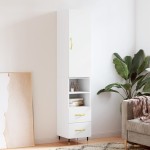 vidaXL Dulap înalt, alb, 34,5x34x180 cm, lemn prelucrat vidaXL Dulap înalt, alb, 34,5x34x180 cm, lemn prelucrat