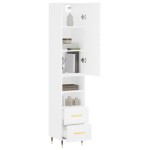 vidaXL Dulap înalt, alb, 34,5x34x180 cm, lemn prelucrat vidaXL Dulap înalt, alb, 34,5x34x180 cm, lemn prelucrat