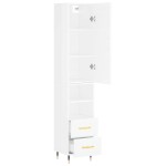 vidaXL Dulap înalt, alb extralucios, 34,5x34x180 cm, lemn prelucrat vidaXL Dulap înalt, alb extralucios, 34,5x34x180 cm, lemn prelucrat