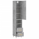 vidaXL Dulap înalt, gri beton, 34,5x34x180 cm, lemn prelucrat vidaXL Dulap înalt, gri beton, 34,5x34x180 cm, lemn prelucrat