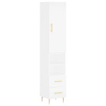 vidaXL Dulap înalt, alb, 34,5x34x180 cm, lemn prelucrat vidaXL Dulap înalt, alb, 34,5x34x180 cm, lemn prelucrat