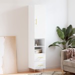 vidaXL Dulap înalt, alb, 34,5x34x180 cm, lemn prelucrat vidaXL Dulap înalt, alb, 34,5x34x180 cm, lemn prelucrat