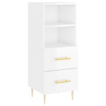 vidaXL Dulap înalt, alb extralucios, 34,5x34x180 cm, lemn prelucrat vidaXL Dulap înalt, alb extralucios, 34,5x34x180 cm, lemn prelucrat