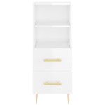 vidaXL Dulap înalt, alb extralucios, 34,5x34x180 cm, lemn prelucrat vidaXL Dulap înalt, alb extralucios, 34,5x34x180 cm, lemn prelucrat