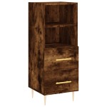 vidaXL Dulap înalt, stejar fumuriu, 34,5x34x180 cm, lemn prelucrat