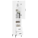 vidaXL Dulap înalt, alb, 34,5x34x180 cm, lemn prelucrat vidaXL Dulap înalt, alb, 34,5x34x180 cm, lemn prelucrat