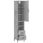 vidaXL Dulap înalt, gri beton, 34,5x34x180 cm, lemn prelucrat vidaXL Dulap înalt, gri beton, 34,5x34x180 cm, lemn prelucrat