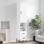vidaXL Dulap înalt, alb, 34,5x34x180 cm, lemn prelucrat vidaXL Dulap înalt, alb, 34,5x34x180 cm, lemn prelucrat