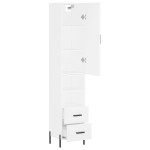 vidaXL Dulap înalt, alb, 34,5x34x180 cm, lemn prelucrat vidaXL Dulap înalt, alb, 34,5x34x180 cm, lemn prelucrat