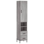 vidaXL Dulap înalt, gri sonoma, 34,5x34x180 cm, lemn prelucrat