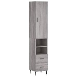 vidaXL Dulap înalt, gri sonoma, 34,5x34x180 cm, lemn prelucrat