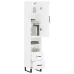vidaXL Dulap înalt, alb, 34,5x34x180 cm, lemn prelucrat vidaXL Dulap înalt, alb, 34,5x34x180 cm, lemn prelucrat