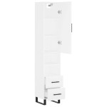 vidaXL Dulap înalt, alb, 34,5x34x180 cm, lemn prelucrat vidaXL Dulap înalt, alb, 34,5x34x180 cm, lemn prelucrat