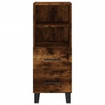 vidaXL Dulap înalt, stejar fumuriu, 34,5x34x180 cm, lemn prelucrat