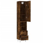 vidaXL Dulap înalt, stejar fumuriu, 34,5x34x180 cm, lemn prelucrat