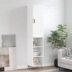 vidaXL Dulap înalt, alb, 34,5x34x180 cm, lemn prelucrat vidaXL Dulap înalt, alb, 34,5x34x180 cm, lemn prelucrat