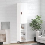 vidaXL Dulap înalt, alb extralucios, 34,5x34x180 cm, lemn prelucrat vidaXL Dulap înalt, alb extralucios, 34,5x34x180 cm, lemn prelucrat