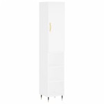vidaXL Dulap înalt, alb, 34,5x34x180 cm, lemn prelucrat vidaXL Dulap înalt, alb, 34,5x34x180 cm, lemn prelucrat