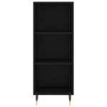 vidaXL Dulap înalt, negru, 34,5x34x180 cm, lemn prelucrat