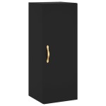vidaXL Dulap înalt, negru, 34,5x34x180 cm, lemn prelucrat