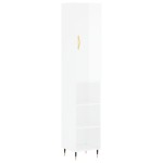 vidaXL Dulap înalt, alb extralucios, 34,5x34x180 cm, lemn prelucrat vidaXL Dulap înalt, alb extralucios, 34,5x34x180 cm, lemn prelucrat