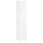 vidaXL Dulap înalt, alb, 34,5x34x180 cm, lemn prelucrat vidaXL Dulap înalt, alb, 34,5x34x180 cm, lemn prelucrat