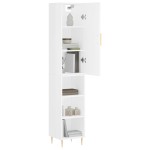 vidaXL Dulap înalt, alb, 34,5x34x180 cm, lemn prelucrat vidaXL Dulap înalt, alb, 34,5x34x180 cm, lemn prelucrat