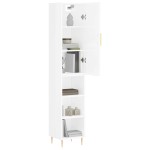 vidaXL Dulap înalt, alb extralucios, 34,5x34x180 cm, lemn prelucrat vidaXL Dulap înalt, alb extralucios, 34,5x34x180 cm, lemn prelucrat