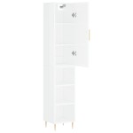 vidaXL Dulap înalt, alb extralucios, 34,5x34x180 cm, lemn prelucrat vidaXL Dulap înalt, alb extralucios, 34,5x34x180 cm, lemn prelucrat