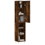 vidaXL Dulap înalt, stejar fumuriu, 34,5x34x180 cm, lemn prelucrat