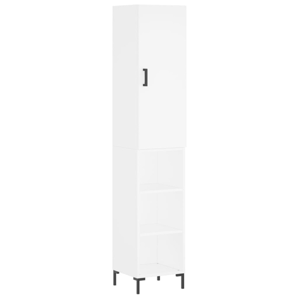 vidaXL Dulap înalt, alb, 34,5x34x180 cm, lemn prelucrat
