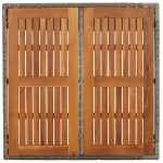 vidaXL Masă de grădină cu blat din lemn, gri, 90x90x75 cm, poliratan vidaXL Masă de grădină cu blat din lemn, gri, 90x90x75 cm, poliratan