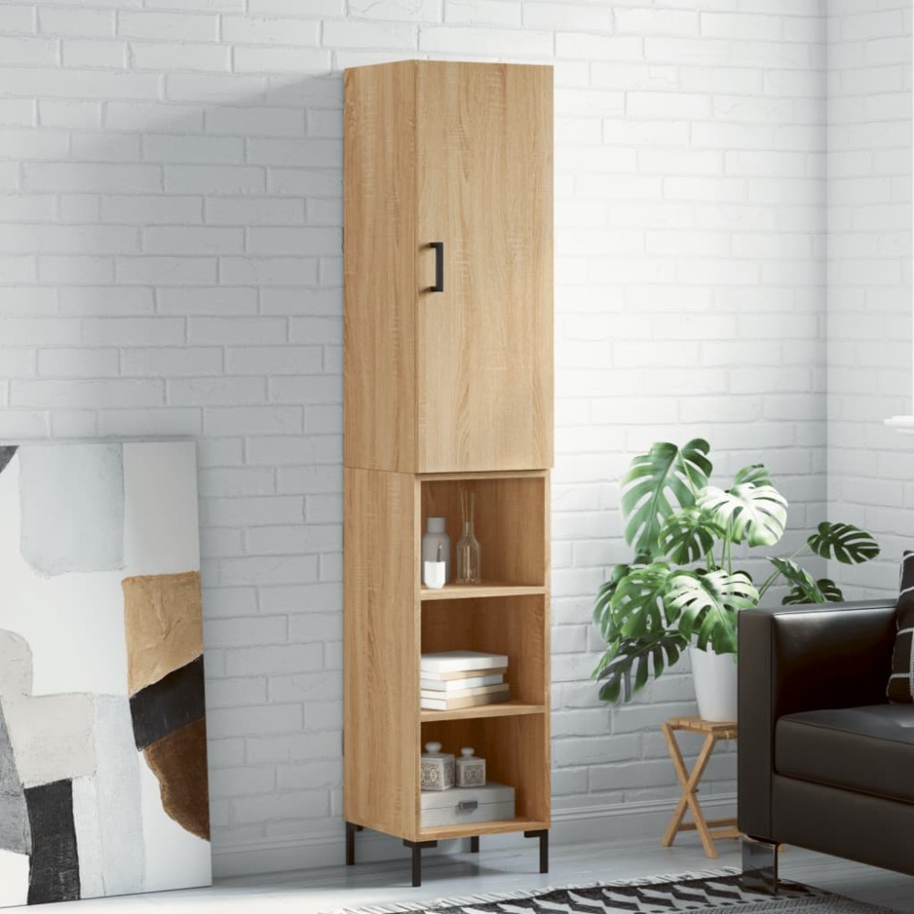 vidaXL Dulap înalt, stejar sonoma, 34,5x34x180 cm, lemn prelucrat