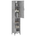 vidaXL Dulap înalt, gri beton, 34,5x34x180 cm, lemn prelucrat vidaXL Dulap înalt, gri beton, 34,5x34x180 cm, lemn prelucrat