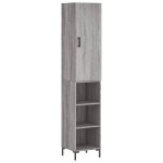 vidaXL Dulap înalt, gri sonoma, 34,5x34x180 cm, lemn prelucrat