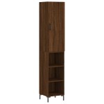 vidaXL Dulap înalt, stejar maro, 34,5x34x180 cm, lemn prelucrat