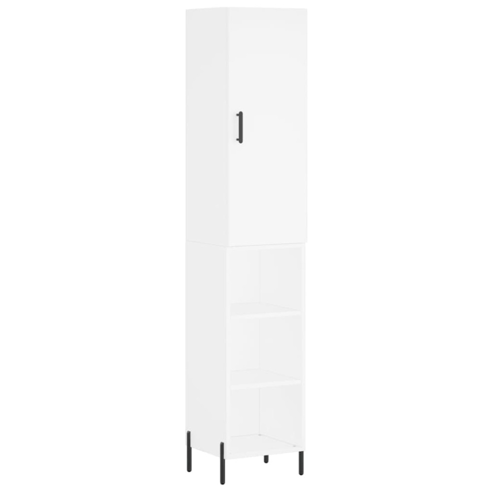 vidaXL Dulap înalt, alb, 34,5x34x180 cm, lemn prelucrat