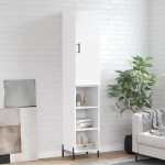 vidaXL Dulap înalt, alb, 34,5x34x180 cm, lemn prelucrat vidaXL Dulap înalt, alb, 34,5x34x180 cm, lemn prelucrat