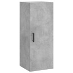 vidaXL Dulap înalt, gri beton, 34,5x34x180 cm, lemn prelucrat