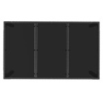 vidaXL Masă grădină cu blat din sticlă, negru, 150x90x75 cm, poliratan