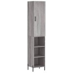 vidaXL Dulap înalt, gri sonoma, 34,5x34x180 cm, lemn prelucrat