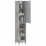 vidaXL Dulap înalt, gri beton, 34,5x34x180 cm, lemn prelucrat vidaXL Dulap înalt, gri beton, 34,5x34x180 cm, lemn prelucrat