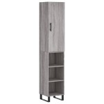 vidaXL Dulap înalt, gri sonoma, 34,5x34x180 cm, lemn prelucrat
